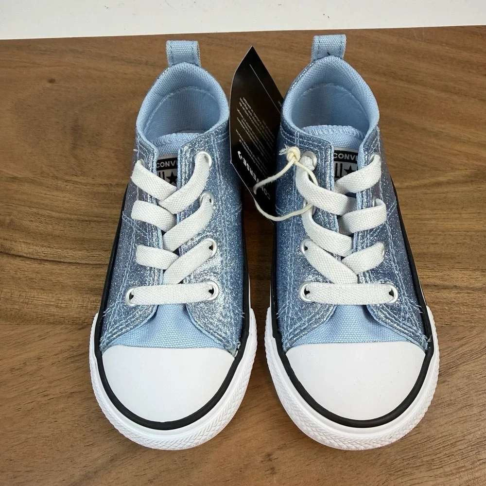 New NIB Little Kids Converse Chuck Taylor All Star Madison OX Sparkle Sneaker 7C